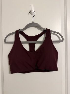 CRZ YOGA Burgundy Racerback Sports Bra